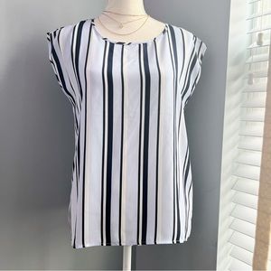 Forever 21 Blue Striped Blouse size Small